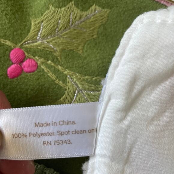 Lillian August Holiday Quilted Placemats 13x19 Set of 4 Gingerbread Candy Cane - Picture 15 of 15